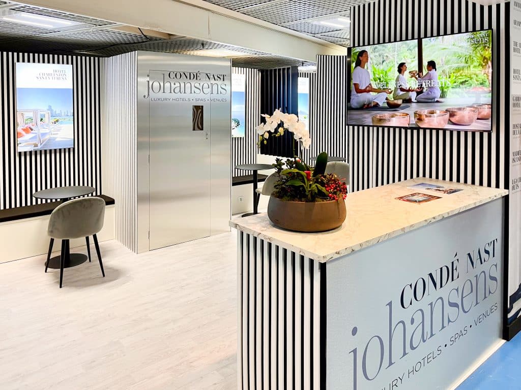 Stylish exhibition stand at ILTM Cannes